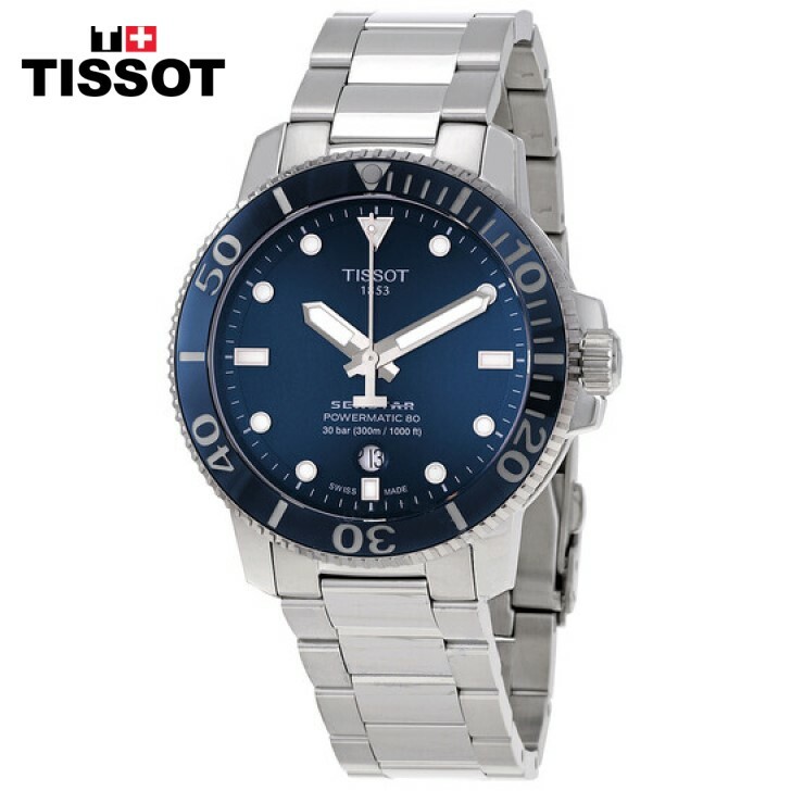 TISSOT ティソ シースター 1000 パワーマティック 80 自動巻き ブルー 