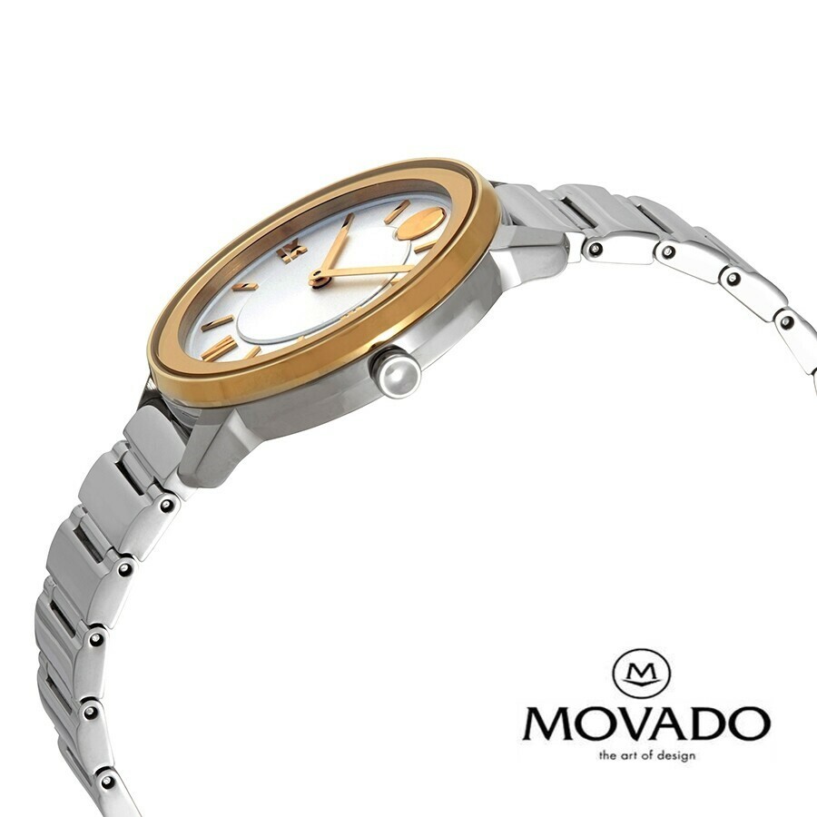 MOVADO モバード ボールド シルバーホワイト文字盤 Ladies レディース