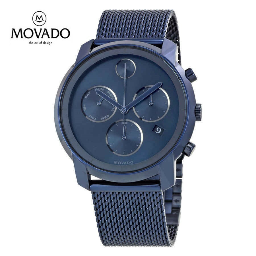 MOVADO モバード ボールド・クロノグラフ・ブルーダイヤル メンズウォッチBold Chronograph Blue Dial Men\u0027s Watch