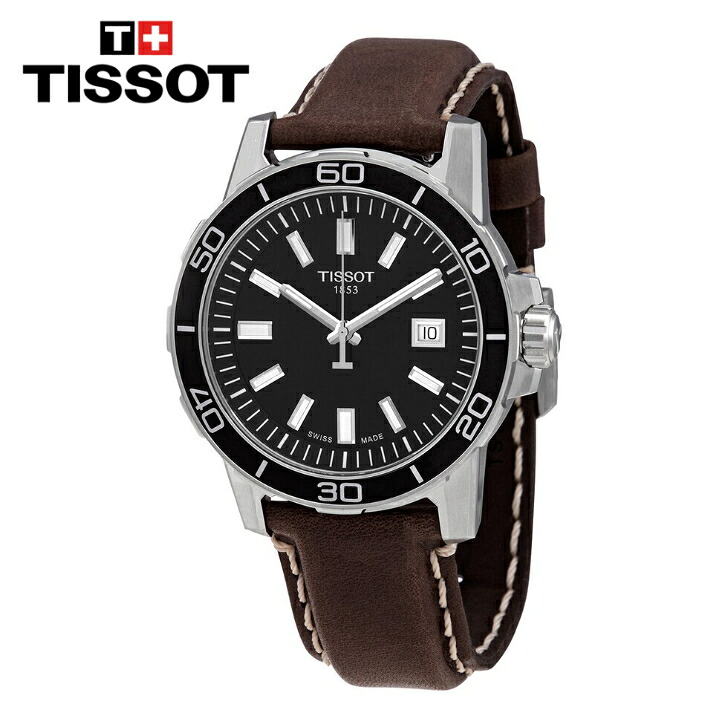 TISSOT ティソ スーパースポーツ クオーツ ブラックダイヤル メンズウォッチ Supersport Quartz Black Dial Men's Watch