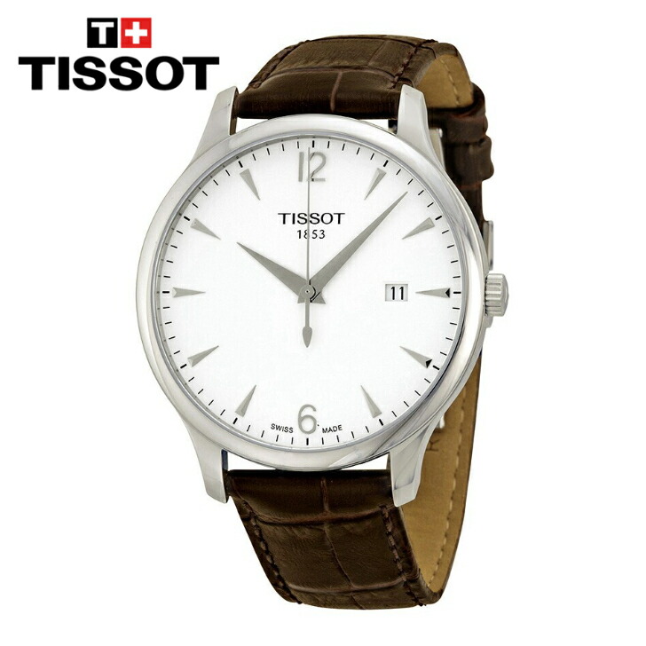 TISSOT ティソ お茶古典派音楽 言い慣わし しろがね色文字盤 メンズウォッチ T Classic Tradition Silver Dial Men\u0027s Watch