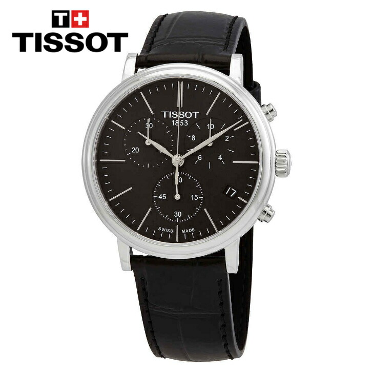 TISSOT ティソ クロノグラフ クォーツ ブラックダイヤル メンズウォッチ Chronograph Quartz Black Dial Men's Watch