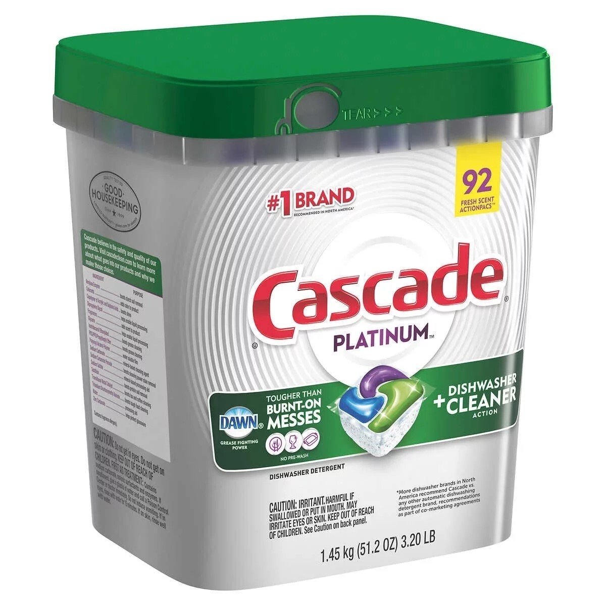 Cascade カスケード プラチナ食器洗い機用洗剤アクションパック、92カウント Platinum Dishwasher Detergent Actionpacs, 92 Count｜DIO GRECO