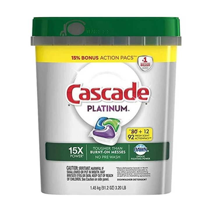 Cascade カスケード プラチナ・動き風呂敷き包み食器洗い機用中性洗剤経口避妊薬、51.2薬局衡オンス、92個入り口・入口 Platinum ActionPacs Dishwasher Detergent Tablet, 51.2 Ounce, 92 Count