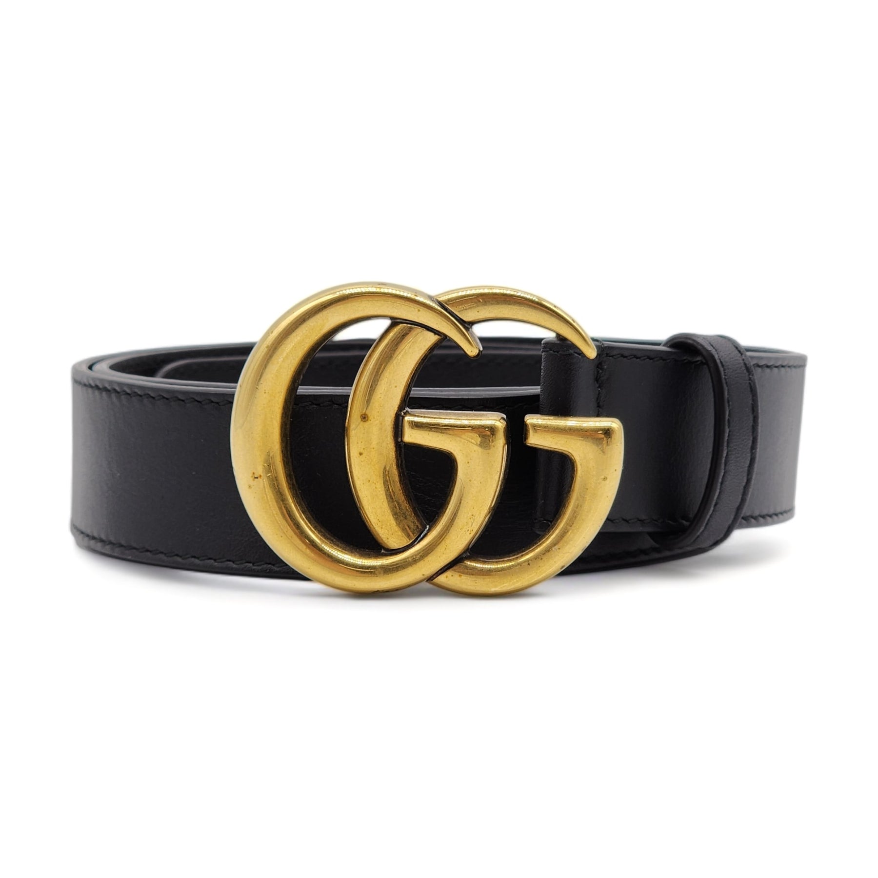 美品‼️グッチ ベルト ダブルGバックル GGマーモント レディース ダブルG グッチ ベルト メンスベルト GGマーモント Gバックル