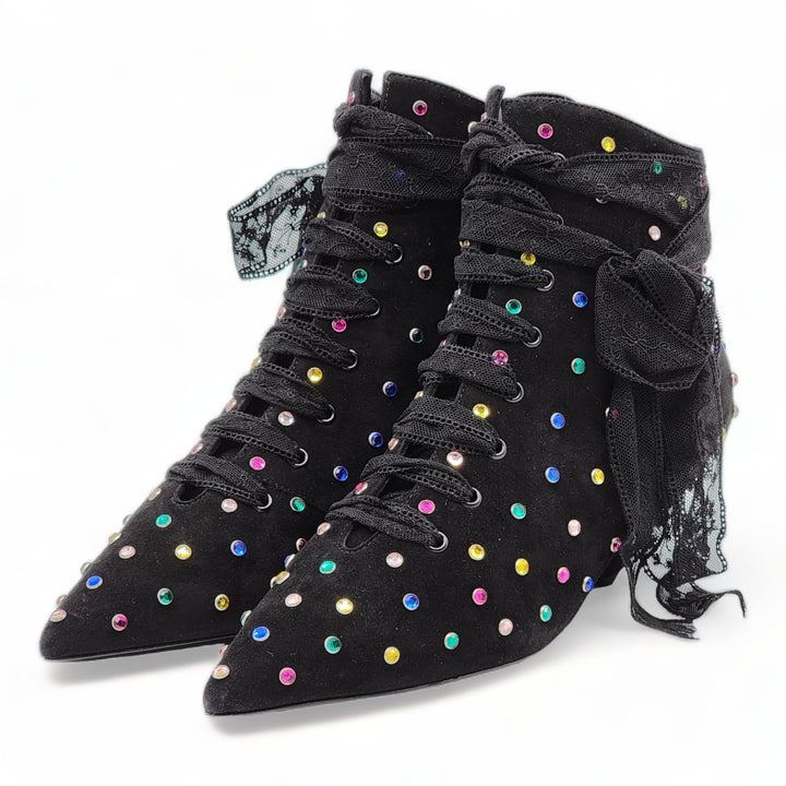 SAINT LAURENT サンローラン ブレイズ 45mm クリスタル・ブーティ BLAZE 45MM CRYSTALS BOOTIES画像