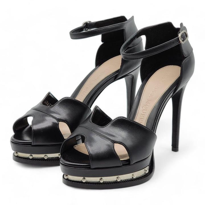 ALEXANDER MCQUEEN アレキサンダー・マックイーン レザー・プラットフォーム・パンプス LEATHER PLATFORM PUMPS|DIO GRECO