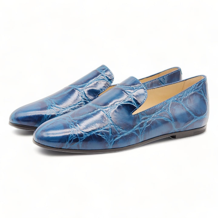 TOD'S トッズ レディース モカシン ゴマ スリッポン ブルー WOMEN MOCASSINO GOMMA SLIP ON SHOES BLUE｜DIO GRECO