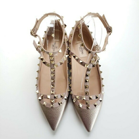 valentino ankle strap flats