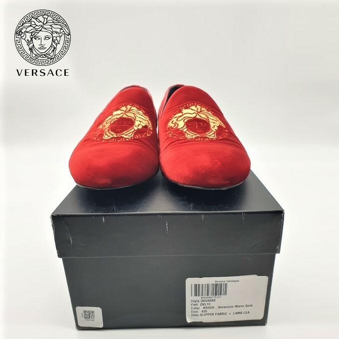 Versace ヴェルサーチェ メデューサ ベルベット ローファー Medusa