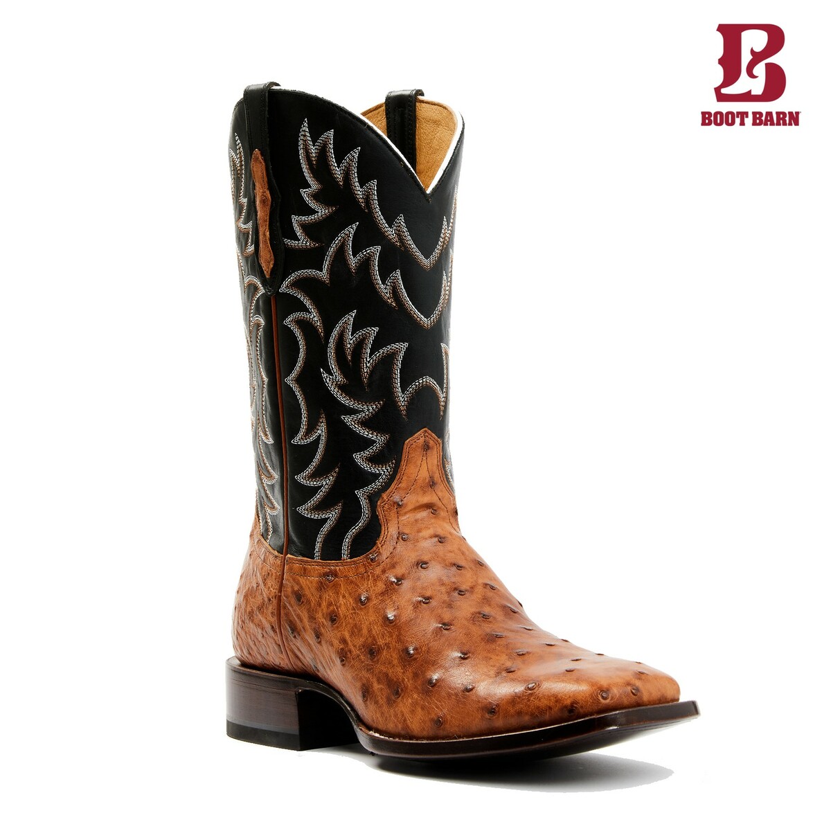 BOOT BARN ブートバーン コディジェームズ メンズ フル クイル コニャック オーストリッチ エキゾチック ブロード スクエア ブラック CODY JAMES MEN'S FULL QUILL COGNAC OSTRICH EXOTIC BROAD SQUARE BLACK|DIO GRECO