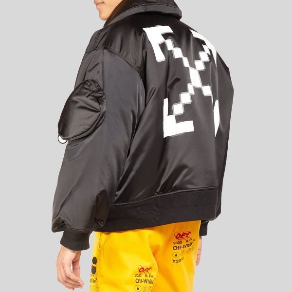 3個セット・送料無料 OFF-WHITE ボンバージャケット ゴートファー付き