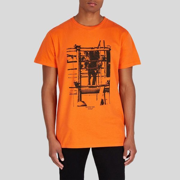 off white orange t shirt