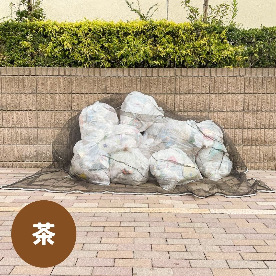 【楽天市場】カラスネット 茶 黒 2mx3m 4mm目 カラスよけネット 鉛不使用 周囲PETロープ仕様 防鳥 ゴミ置き場 カラス対策 ゴミ ...