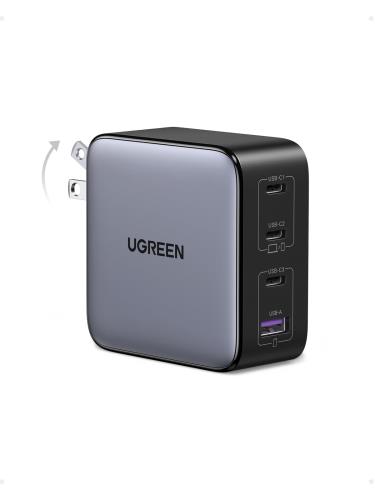 UGREEN Nexode 100W 充電器 急速 Type-C 4ポートUSB-C*3とUSB-A*1PD3.0 PPS GaNII 折り畳み式iphone17/16/15/14/MacBook/Dell/iPad/Android対応 PSE適合 CD226