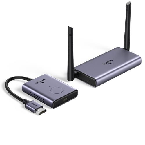 UGREEN HDMI 無線電話送受信機書き割り日本技適公許手に入れる 据え付ける不必要/無線LAN不必要 50M伝わらす能力のある/1080P/5Ghz 無線電話HDMIエクステンダー ミラキャスト Windows/linux/MAC os相応う パソコン画面を数秒でテレビ受像機や管する