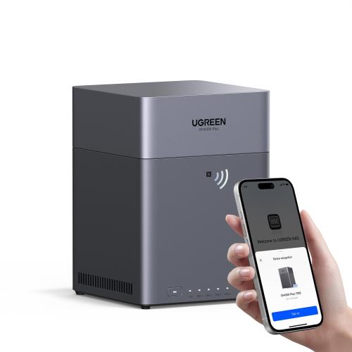 UGREEN NAS DH4300 Plus 4ベイ 事務机いの一番NAS 8GB LPDDR4X 記憶装置(取りひろげる不可) 2.5GbE 自動小銃うしろ押し NFCワンタッチ繋ぎ合わせる  人工知能学スクラップブック 身寄り/執務室向け 網状組織記憶装置2年引き受ける( 捉え所の無い運転