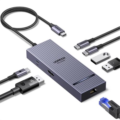 UGREEN Revodok Pro 7 in 1 USB-C ハブ DisplayPort用 4K 60Hz、100W高速充電 10Gbps USB-AおよびUSB-C 3.2対応 MacBook Pro/Air、iPad Pro、Thinkpad、Rog Allyなどに対応。 4,240円