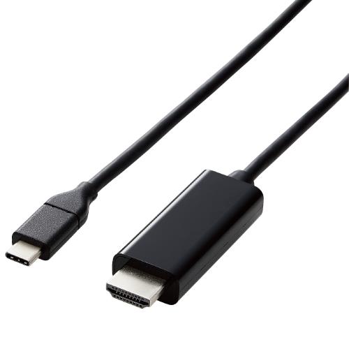 エレコム USB-C HDMI 変換 ケーブル (USB C to HDMI) 変換ケーブル 5.0m ブラック iPhone 16/16 Pro/16 Pro Max/16 Plus 対応検証済 CAC-CHDMI50BK