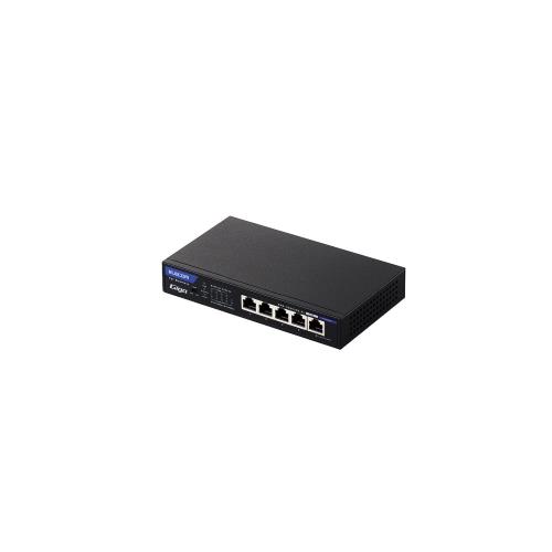 エレコム スイッチングこしき 5界面 ノン賢しい Giga相応う PoE給電相応う ACアダプター給電 小型 法人向け 黒いこと EHB-UG2C05E-PL
