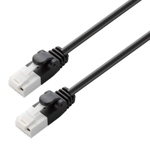 エレコム ローカルエリアネットワーク有線テレビ CAT6 30m ツメが折れない 爪折れ押しとどめる繋ぎ 飾り気の無い包み RoHS申しつける標準尺度 黒いこと LD-GPT/BK30/RS