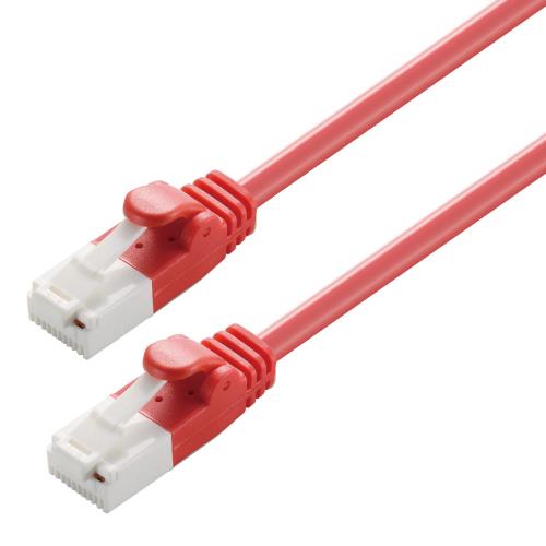 エレコム ローカルエリアネットワーク有線テレビ CAT6 30m ツメが折れない 爪折れ押しとどめる繋ぎ 飾り気の無い包み RoHS申しつける標準尺度 赤いこと LD-GPT/R30/RS