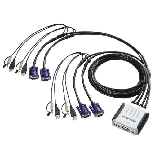 エレコム KVM取り替えっこ USB VGA 金棒引き 4台 KVM-KU4