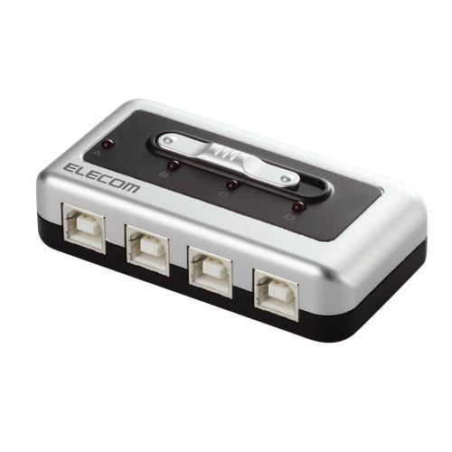 エレコム USBうつり変わり器 手動 2.0相応う 4台 U2SW-T4