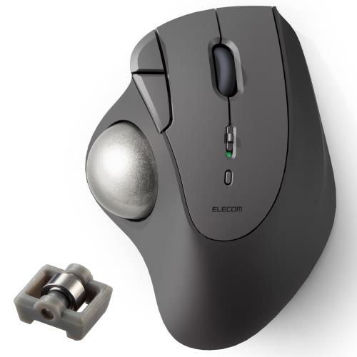 エレコム ワイヤレス トラックボールマウス Bluetooth IST (イスト) シリーズ 5ボタン 親指操作 ベアリング支持 Windows Mac Chromebook ブラック 2 M-IT11BRABK