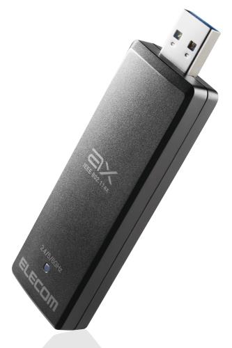 エレコム 無線LANアダプタ Wi-Fi 6E 2402+2402+574 Mbps USB3.0 対応 WDC-XE2402TU3-B