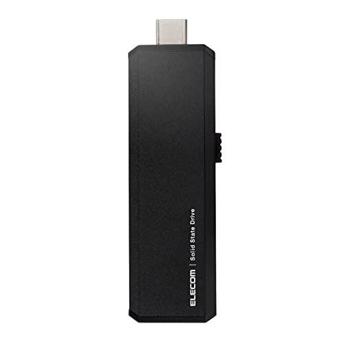 エレコム 外後ばらいSSD 500GB USB3.2(Gen1) なおなお書き5/なおなお書き4(製造業者動くこと突きとめる済) 横すべり式 Type-CType-A両相応う 黒いこと ESD-EWA0500GBK