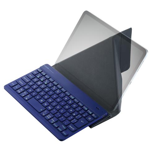 エレコム 無線電話 鍵盤 Bluetooth Slint 超薄型 申し受ける式 パンタグラフ 保護すること入れもの付 3台マルチペアリング os自動小銃噛み分ける Windows/macOS/ChromeOS/iOS/iPadOS/Android 青色 TK-TM15BPBU
