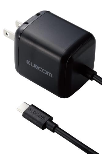 エレコム ノートパソコン 用 ACアダプター 45W USB PD対応 Type-C ケーブル一体型 2m PPS対応 ブラック ACDC-PD8345BK