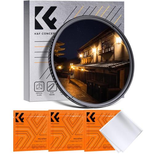 KF CONCEPT 82mm 短めの6本線クロス クロスフィルター クロス効果 効果フィルター 18層コーティング 3枚クロス付属 夜景・イルミネーションに最適（Nano-Klear）