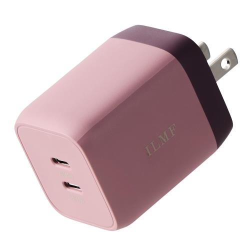エレコム 充電器 ILMF 65W USB PD対応 Type-C 2ポート PPS対応 GaN採用 スイング式プラグ ピンク MPA-ACCP43PN-IL