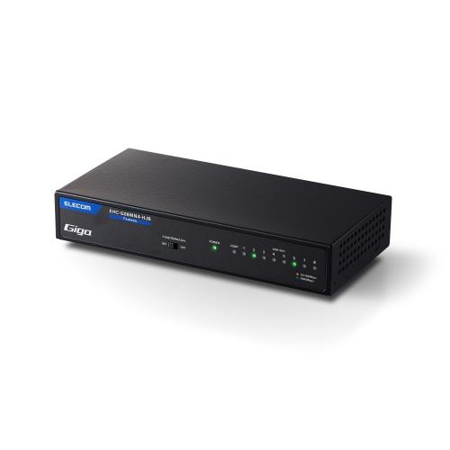 エレコム スイッチングハブ ギガビット 8ポート 金属筐体 マグネット付 電源内蔵 ブラック EHC-G08MN4A-HJB