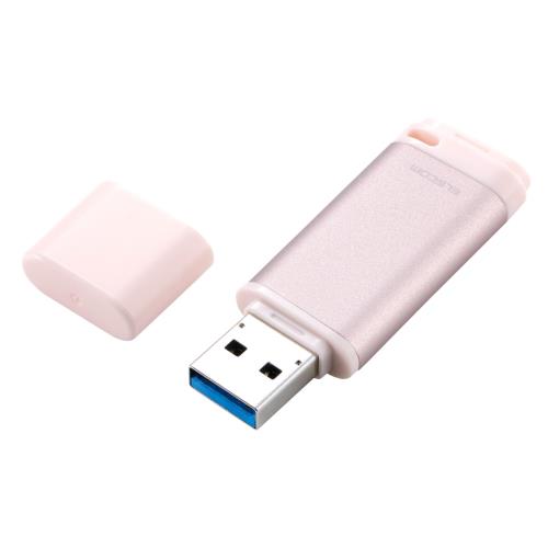 エレコム USBメモリ 128GB USB3.2(Gen1) キャップ式 アルミ素材 ピンク MF-RCU3128GPK