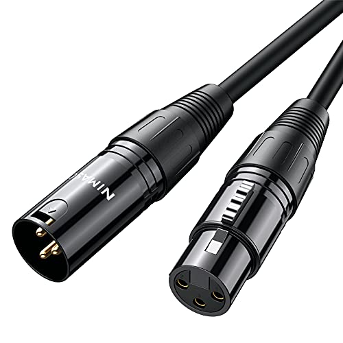NIMASO マイクケーブル XLR ケーブル キャノンケーブル (20M) マイク 延長 オス-メス XLRバランス接続 マイク録音用 コンデンサマイク、AVアンプ、スピーカー等の録音デバイスに対応 NCA21H338