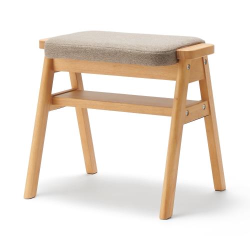 無印良品 再生ポリエステル混 木製スタッキングスツール ライトブラウン ・幅49.3×奥行37×高さ44cm 84777455
