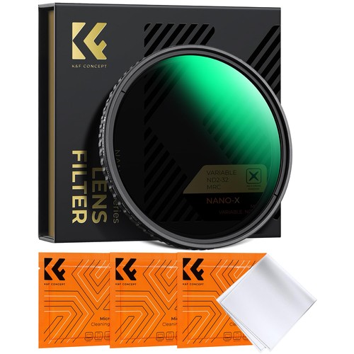 KF CONCEPT 変数ND水漉し ND2-ND32 X状ムラなし 光学硝子 固定ディスク超解像度 超低照りかえし率 28層ナノ上塗り 撥水撥油キズ押しとどめる 薄枠 映像媒体/見晴らし映画化の水晶体水漉し Nano-Xcel