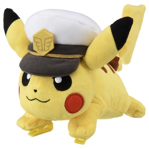 タカラトミー TAKARA TOMY 衣嚢変わり種 ポケモンぬいぐるみ かたのり まっ黒いレックウザ / キャプテンピカチュウ ゴーグルver. / 黄味がかったメガルカリオ / かたのりキャプテンピカチュウ