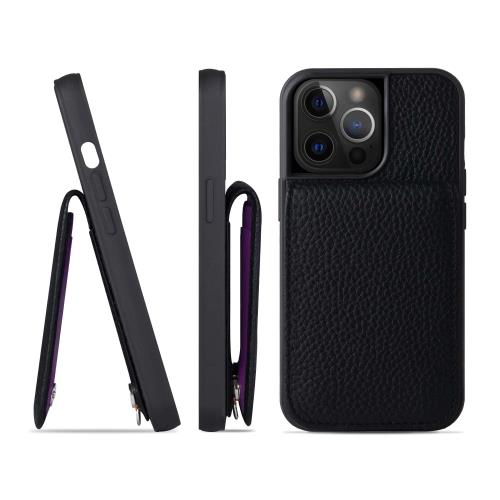 HANATORA for iPhone 13Pro 容れもの バンパー型 本革 スマホケース スマホ 歌留多隠し 照明ランプ ストラップ 付き添い人 シュリンクカーフレザー 黒いこと SCPG-13Pro-Black 差し上げ物 生まれ落ちる日 亭主もち 男