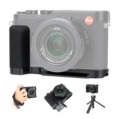 JJC 金属元素 L型御手々手持ち部分 ライカ Leica D-Lux 8写真機当て嵌める 独居室取り替えっこが助けになる 底の1/4-20の螺旋釘  アルカタイプ 真っ黒い