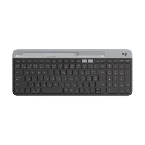ロジクール 静音 Bluetooth ワイヤレスキーボード K580GR グラファイト 超薄型 小型 Unifying ワイヤレス キーボード 薄型 テンキー 無線 Windows Mac iPad iOS Android Chrome Surface K580