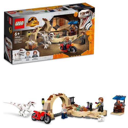レゴ(LEGO) ジュラシック・ワールド アトロキラプトルのバイクチェイス 76945 手あそび 立ちはだかる 差し上げ物 乗物 のりもの 恐竜 本日りゅう 御坊っちゃん うしろ帯 6歳以上