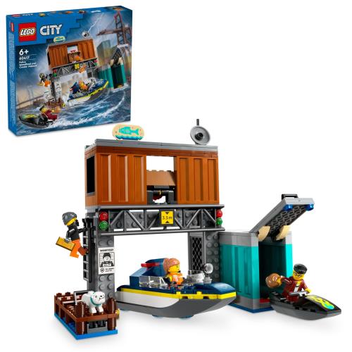 レゴ(LEGO) 60417 シティ警察当局 スピードボートハイドアウト, 黒いこと///白いこと