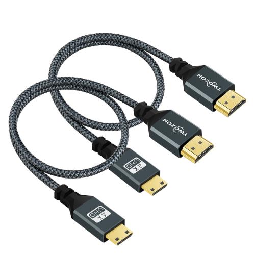 楽天市場】Twozoh Mini HDMI - HDMIケーブル 0.3M 2本入り ナイロン