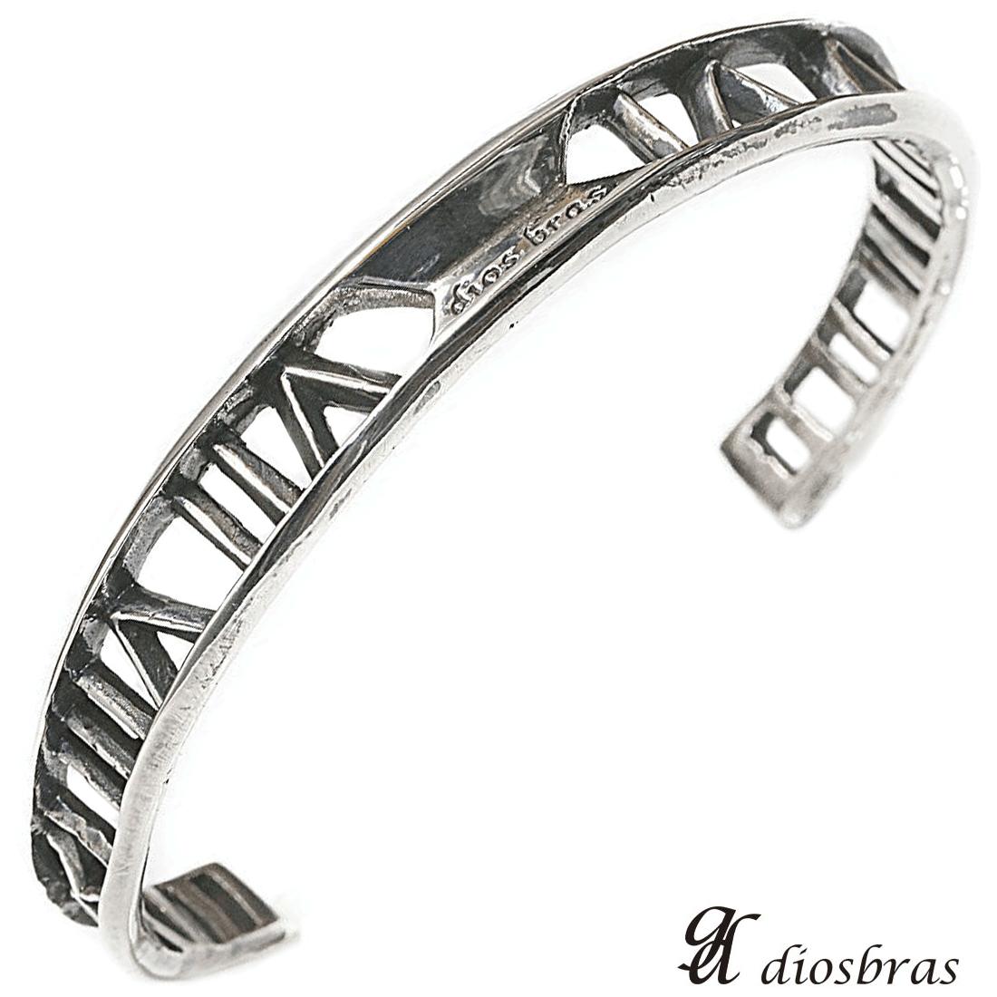 diosbras-ディオブラス バングル ブレス アトラス 永遠の都数詞 輪っか  腕輪 アラベスク 取り組みバル男女有りの実 唐草 しろがね色９２５  全国貨物輸送無料