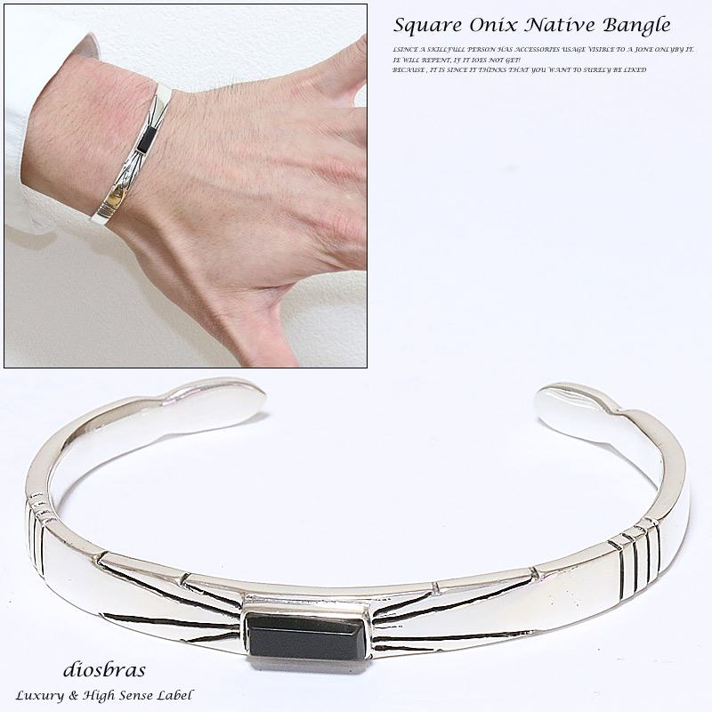 楽天市場】シルバーバングル シルバーアクセサリー オニキス