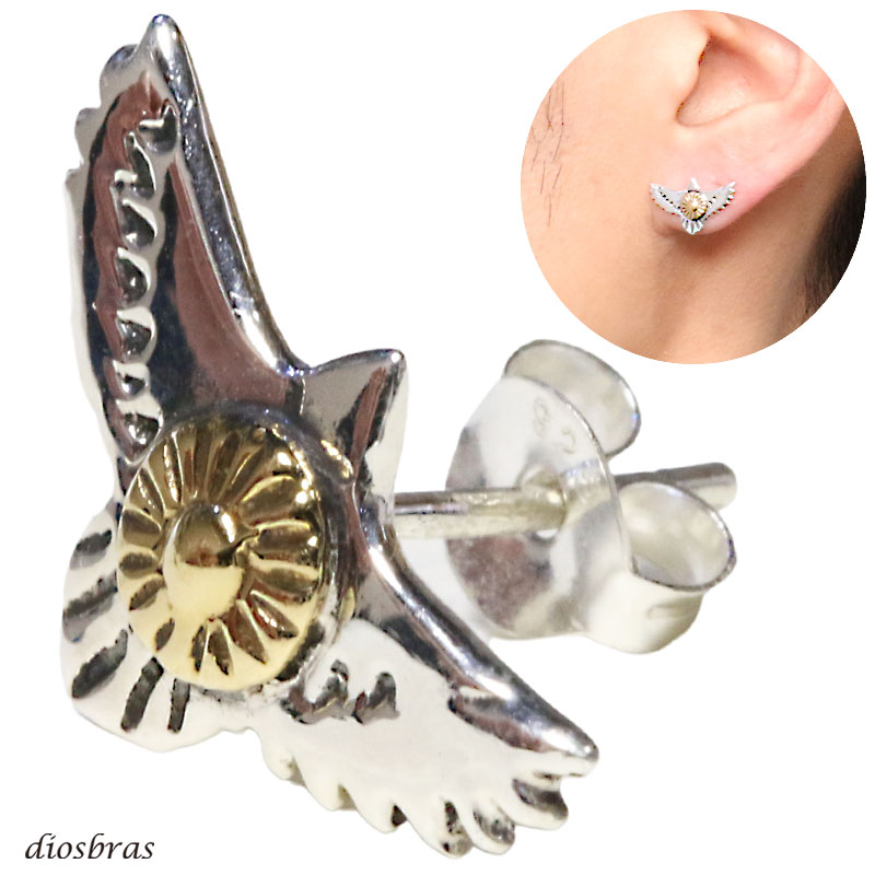 楽天市場】メンズピアス シルバーアクセサリー シルバーピアス バラ